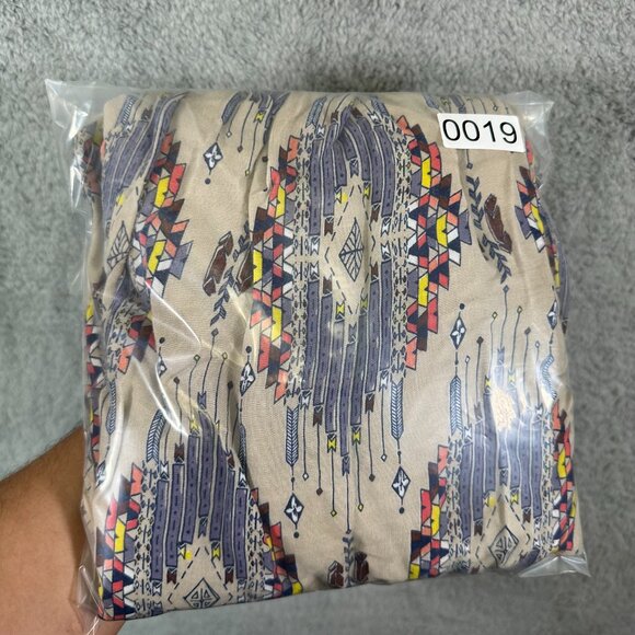 Billabong Aztec Triangle Geo Mini Dress Women's Cross Back Size L - Picture 9 of 9